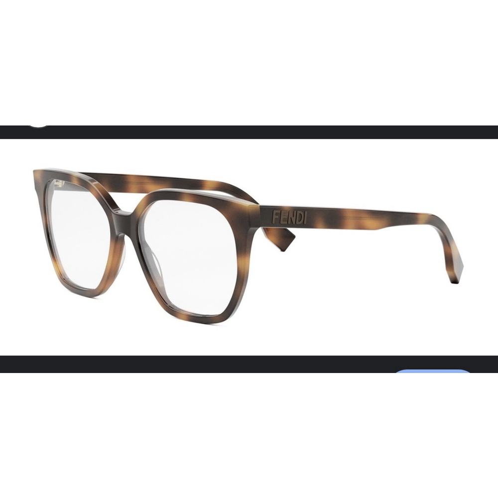 Fendi Womens Eyeglasses FE50016I 042 140 Tortoiseshell Brown Made In Italy